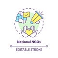 National NGOs multi color concept icon