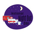 National Night Out Day, rescue services, idea for a poster or postcard