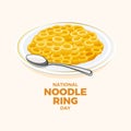 National Noodle Ring Day poster vector illustration