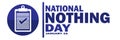 National Nothing Day Royalty Free Stock Photo