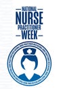 National Nurse Practitioner Week. Holiday concept. Template for background, banner, card, poster with text inscription