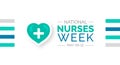 National Nurses Week background or banner design template Royalty Free Stock Photo