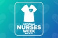 National Nurses Week. May 6 - 12. Holiday concept. Template for background, banner, card, poster with text inscription Royalty Free Stock Photo
