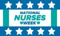 National Nurses Week. Thank you nurses. Medical and health care. Celebrated annual in United States. Vector illustration