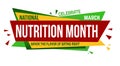 National nutrition month banner design