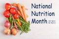 National Nutrition Month Royalty Free Stock Photo