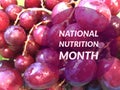 National nutrition month Royalty Free Stock Photo