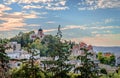 The National Observatory of Athens and the Church of St Marina, in Thisio district, Athens, Greece Royalty Free Stock Photo