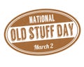 National old stuff day sign or stamp Royalty Free Stock Photo