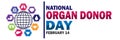 National Organ Donor Day Vector illustration