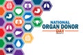 National Organ Donor Day Vector illustration