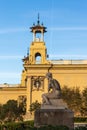 National Palace of Barcelona on mountain Montjuic. Royalty Free Stock Photo