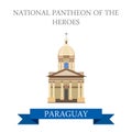 National Pantheon of the Heroes Paraguay vector flat attraction