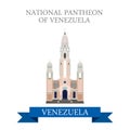 National Pantheon of Venezuela in Caracas vector flat attraction Royalty Free Stock Photo