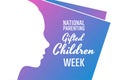 National Parenting Gifted Children Week. Holiday concept. Template for background, banner, card, poster with text