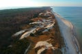 Curonian Spit from above, aerial view of the national park Royalty Free Stock Photo