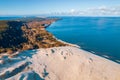 National park Curonian Spit from above Kaliningrad Russia, aerial top view Royalty Free Stock Photo