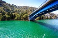 National Park Krka and Blue Bridge over River Royalty Free Stock Photo