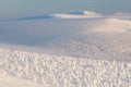 National park Krkonose Giant mountains. This is the road to the Stezka - the highest mountain of Czech republic. Sunny winter day. Royalty Free Stock Photo