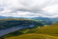 National Park Lake District, Helvellyn Hills, View While Climbing Lake Thirlmere And Red Tarm, Crossing Striding Edge And Swirral