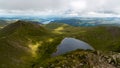 National Park Lake District, Helvellyn Hills, view while climbing Lake Thirlmere and Red Tarm, crossing Striding Edge and Swirral Royalty Free Stock Photo