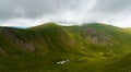 National Park Lake District, Helvellyn Hills, view while climbing Lake Thirlmere and Red Tarm, crossing Striding Edge and Swirral Royalty Free Stock Photo