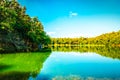 National park and lake scene nature background Royalty Free Stock Photo