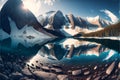 National park panorama, digital illustration painting artwork, poetic scenery background