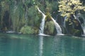 National Park Plitvice Lakes Croatia - Beatiful Waterfall splitted Royalty Free Stock Photo