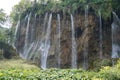 National Park Plitvice Lakes Croatia - Beatiful Waterfalls on a sunny day. Royalty Free Stock Photo