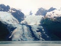 Close-up of glacers in Alaska from cruise ship