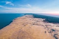 National park Sand dunes Curonian Spit from above Kaliningrad Russia, aerial top view Royalty Free Stock Photo