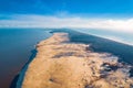 National park Sand dunes Curonian Spit from above Kaliningrad Russia, aerial top view Royalty Free Stock Photo