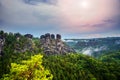 National park Saxon Switzerland, Germany: View from viewpoint of Bastei