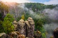 National park Saxon Switzerland, Germany: View from viewpoint of Bastei