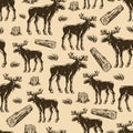 National park seamless pattern