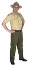National Park Service Forest Ranger Smiling Isolated