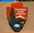 National Park Service sign at Zion National Park in Utah Royalty Free Stock Photo