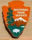 National Park Service sign at Zion National Park in Utah Royalty Free Stock Photo