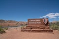 Sign for Capitol Reef National Park Utah on sunny day Royalty Free Stock Photo