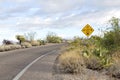 National park shared road usages sign