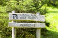 National park sign