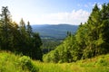 National Park Sumava. Viewpoint under the top of Pancir mountain. Czech republic. Royalty Free Stock Photo