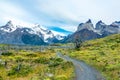 National park Torres del Paine mountains road landscape, Patagonia, Chile, South America Royalty Free Stock Photo