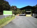 National park of Volcan Poas, Costa Rica, entrance Royalty Free Stock Photo