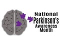 National Parkinsons Awareness Month, Idea for a horizontal poster, banner, flyer or postcard on a medical theme