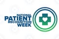 National Patient Recognition Week. Holiday concept. Template for background, banner, card, poster with text inscription