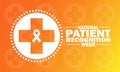 National Patient Recognition week Vector illustration