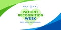 National patient recognition week. Vector web banner, poster, card for social media, networks. Text National patient recognition