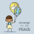 National peace and love day to global harmony Royalty Free Stock Photo